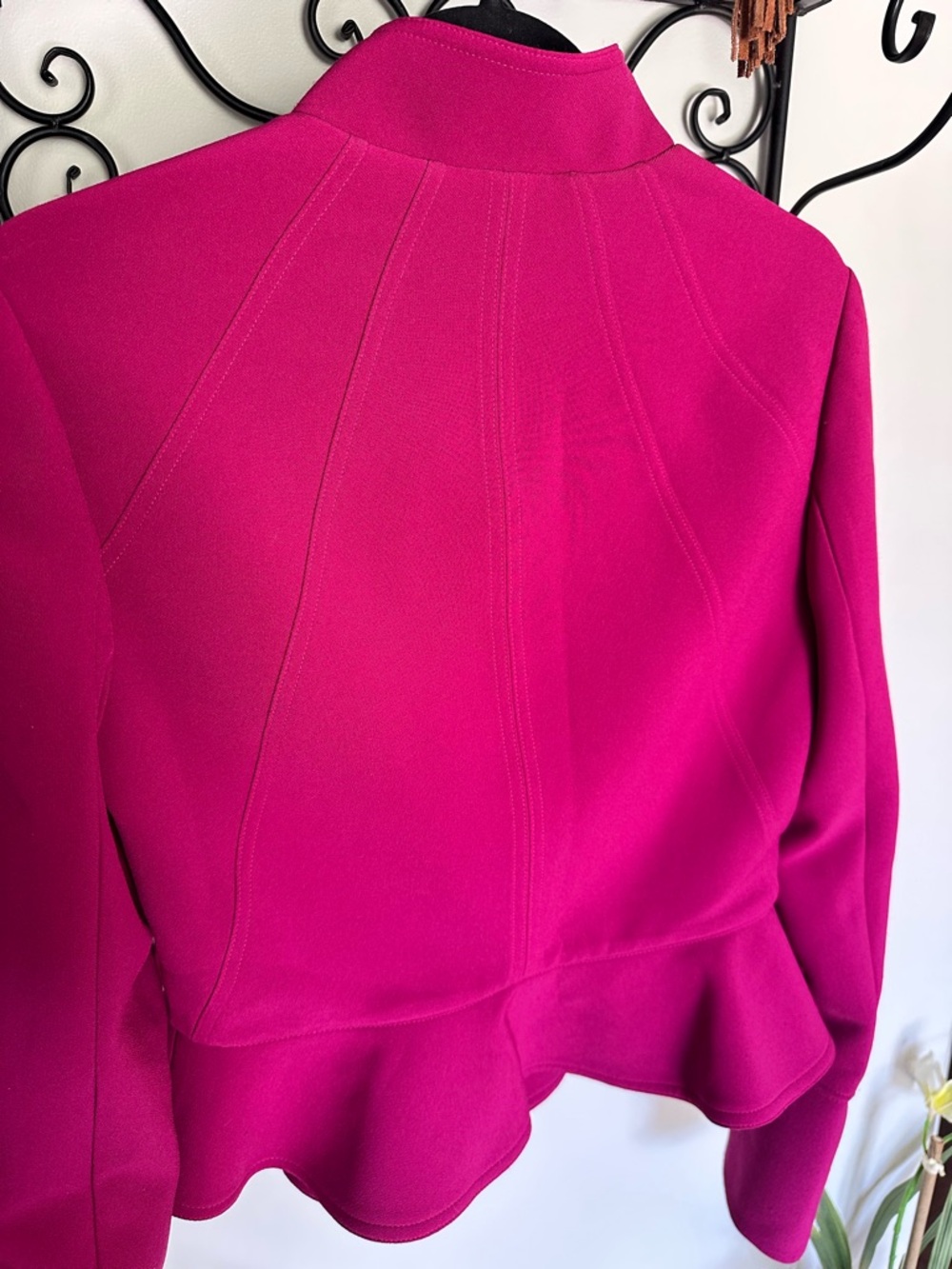 Worthington Fuchsia Peplum Zip Jacket - Picture 7 of 8